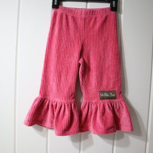 Matilda Jane Big Ruffles Pink Velvet Pants Size 2